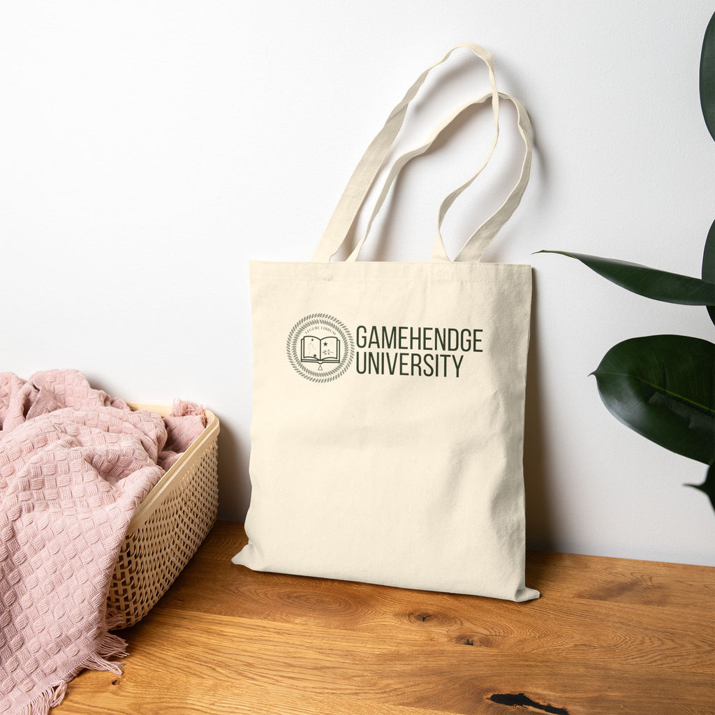 Gamehendge University Canvas Tote — Eco-Friendly Book & Grocery Bag