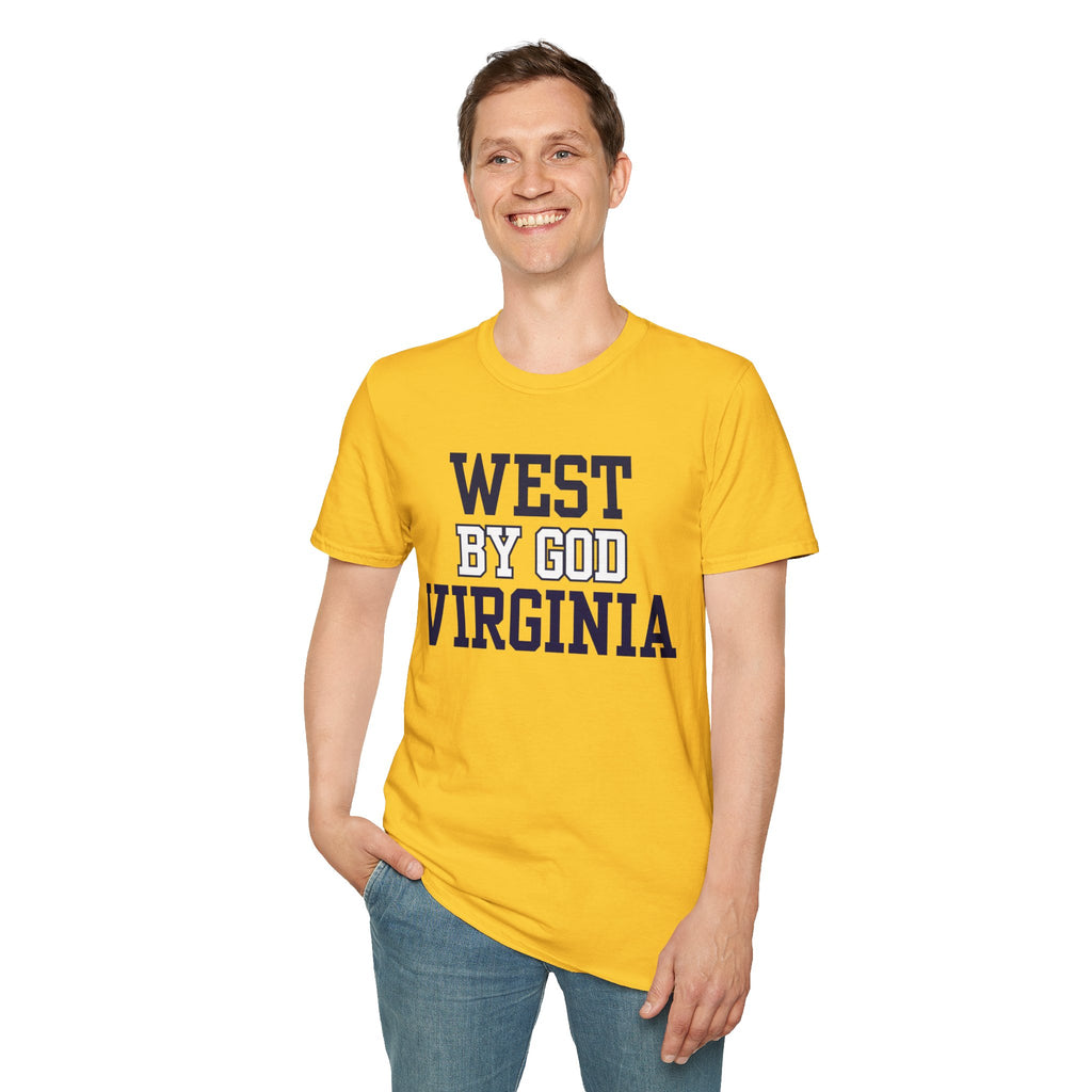 West By God Virginia Yellow -WVU Football Game Day Tee