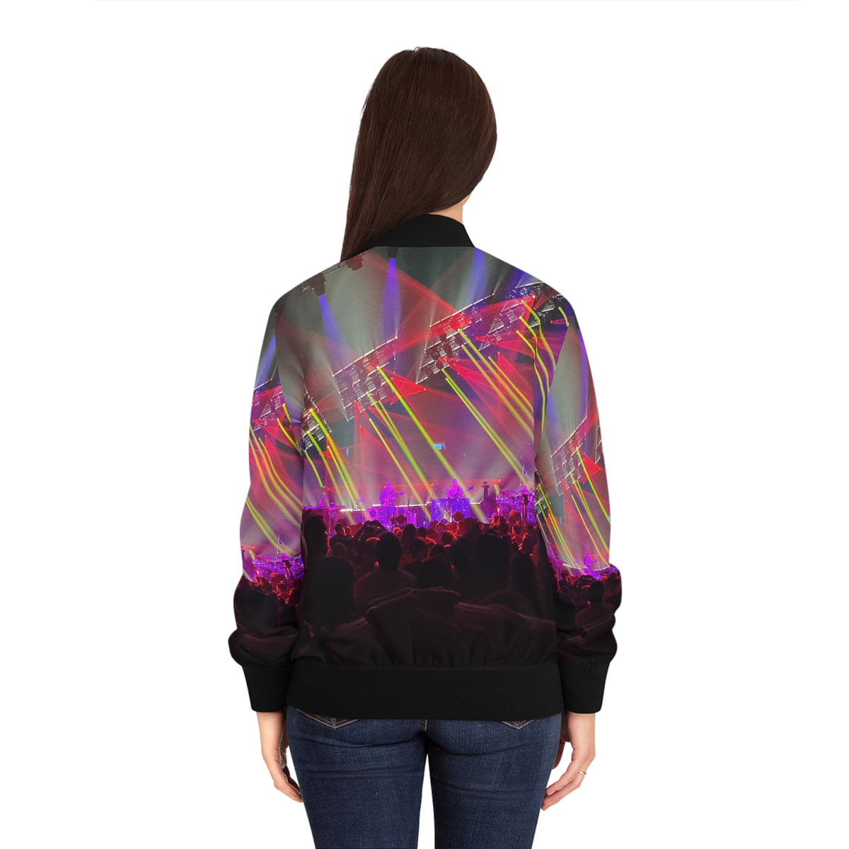 Women's Phish Lights Bomber Jacket (Red)