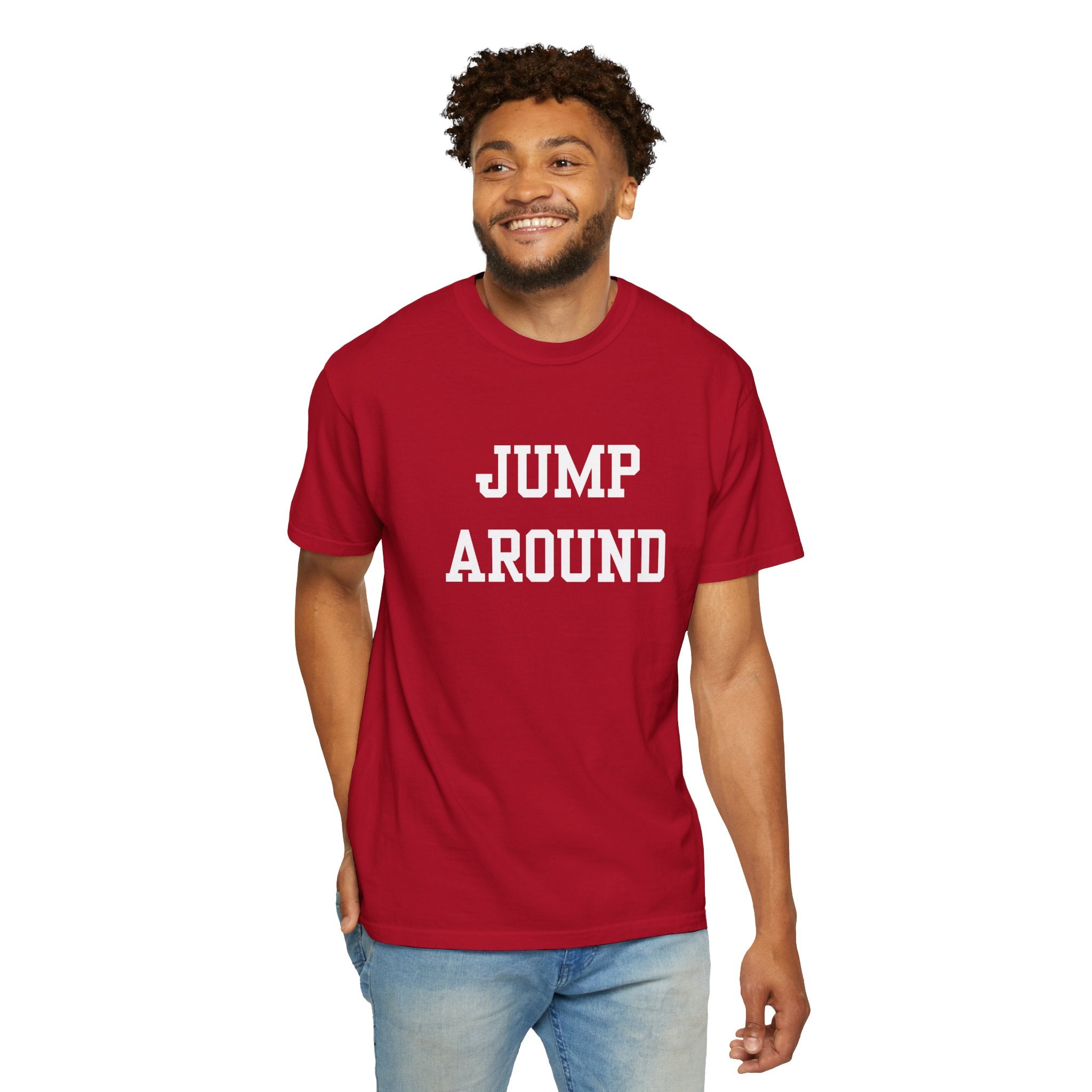 Jump Around T-Shirt — Retro Athletic Graphic Tee