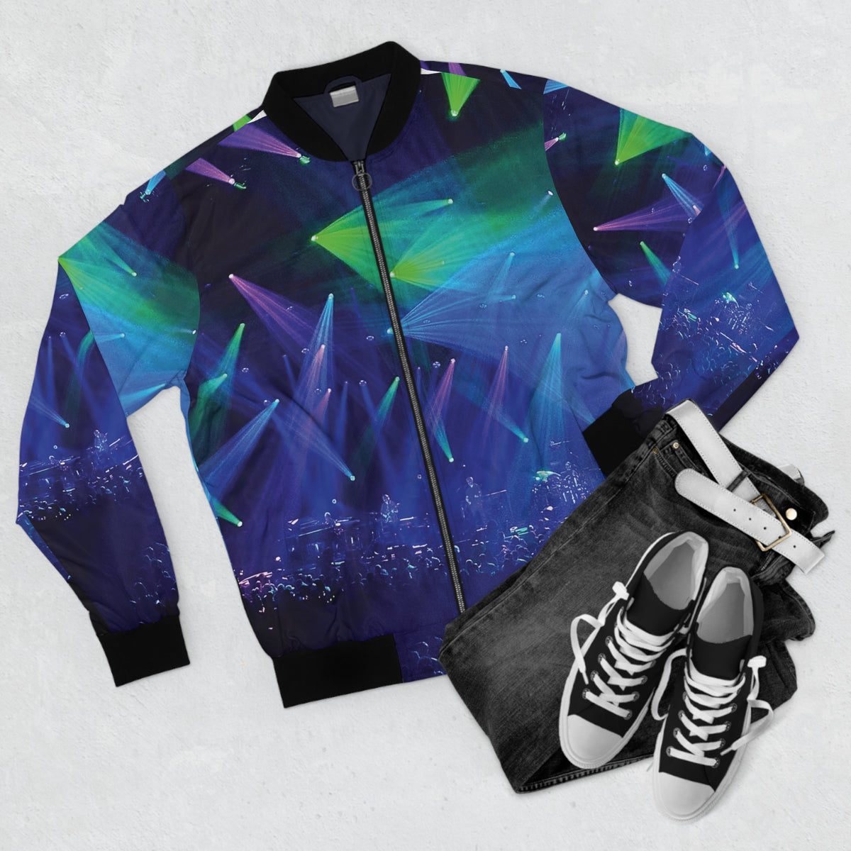 Men's Phish Lights Bomber Jacket (Blue)